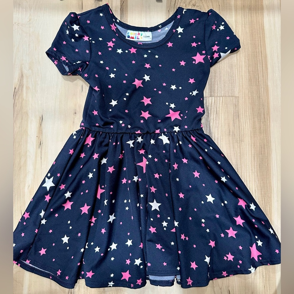 Dot dot smile cap sleeve dress
